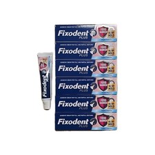 6 x Fixodent Plus Best Antibacterial Denture Adhesive Cream 40g Fresh Flavour