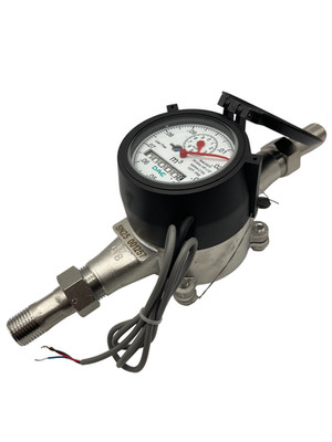 DAE PD-50my Stainless IP68 Positive Water Meter, 1/2'' NPT Coupling, Cubic Meter