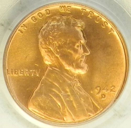 1942 D Lincoln Cent MS67 RD Red PCGS BU Unc Wheat Penny [850]