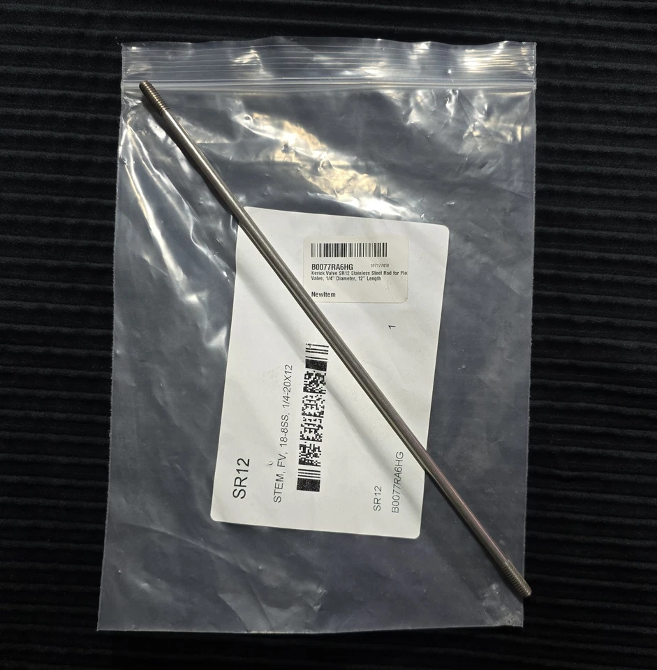Kerick Valve SR12 Stainless Steel Rod for Float Valve 1/4" Diameter 12" Length - Image 3 of 4