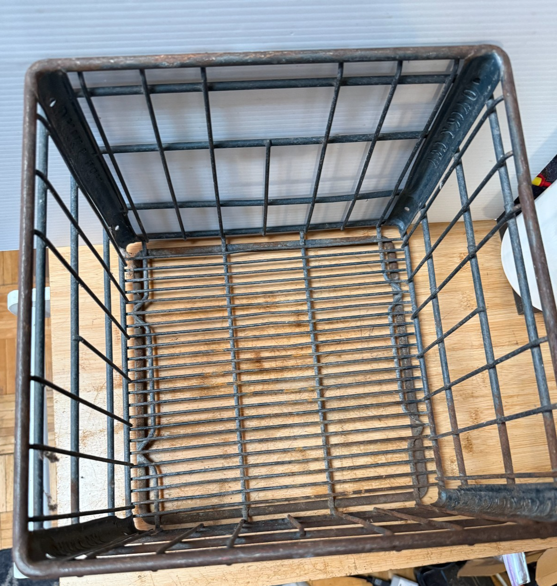ミルククレート ヴィンテージ 60s オリジナル FRP Vintage 1960's Dairylea Metal Milk Dairy Heavy Duty Crate 13