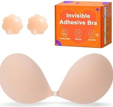 Sticky Push Up Strapless Bras for Women,Ultra Adhesive Bra for Backless Dress