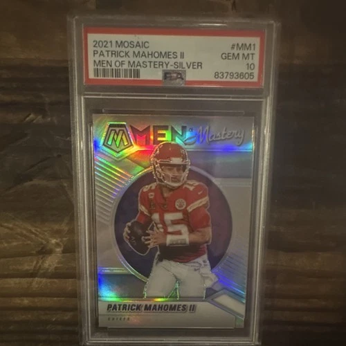 2021 Panini Mosaic Men of Mastery Silver Prizm #MM1 Patrick Mahomes II PSA 10