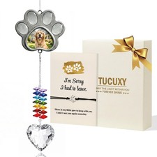 Dog Memorial Gifts for Loss of Dog, Personalized Pet Memorial Suncatcher with...