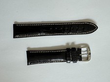 Jacques Lemans  Black Genuine Alligator band strap 21mm Made in USA