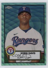 2021 Topps Chrome Platinum Anniversary Aqua Wave Refractor Khris Davis #306 0u17