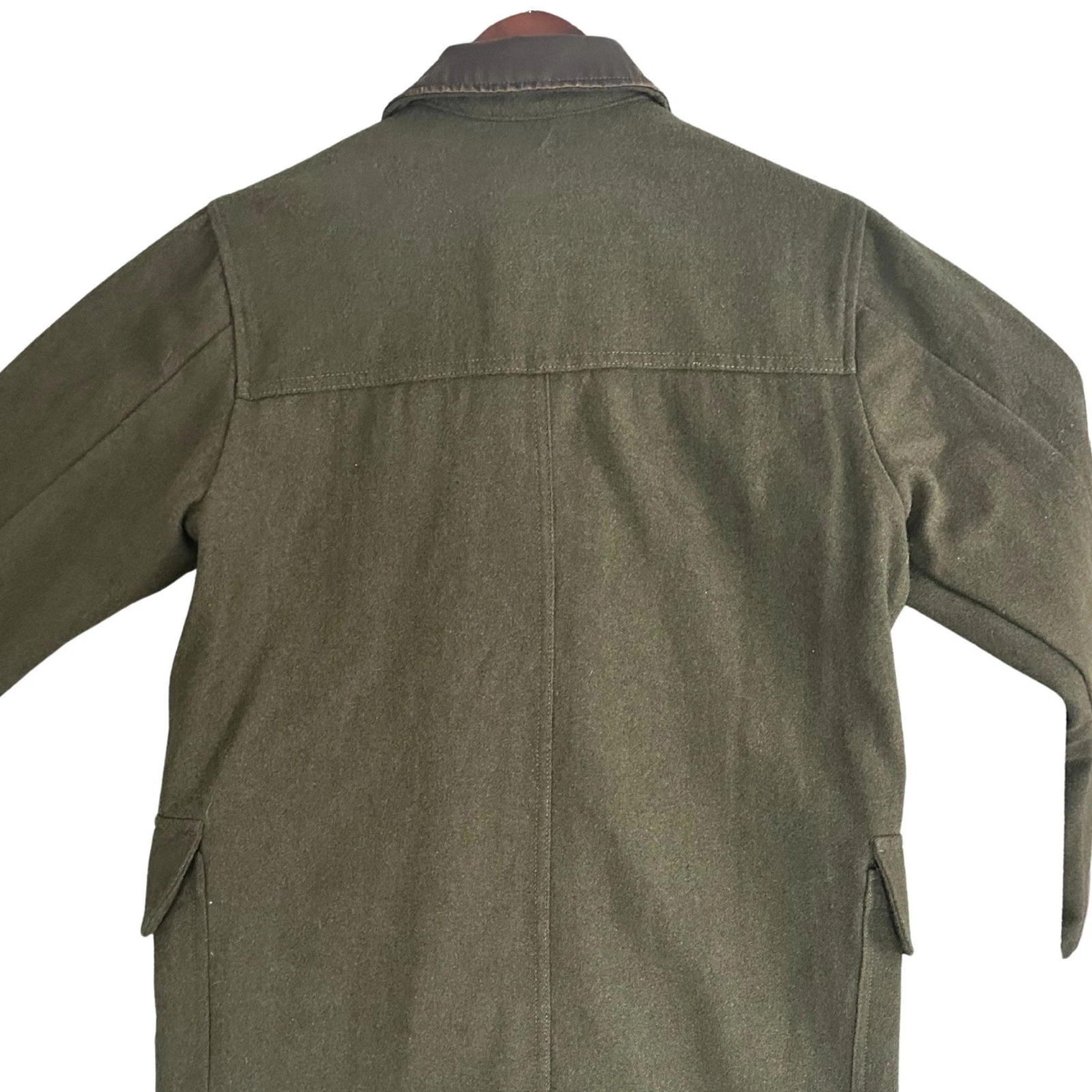 Obey Propaganda Wool Blend Field Jacket Mens Medium Olive Green Utility Coat - product detail image 13