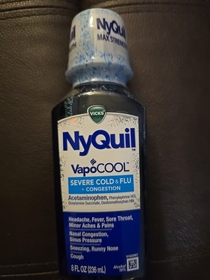 Nyquil Severe+ Vapocool Cold & Flu+congestion  Liquid 8 Fl Oz NyQuil (D11)