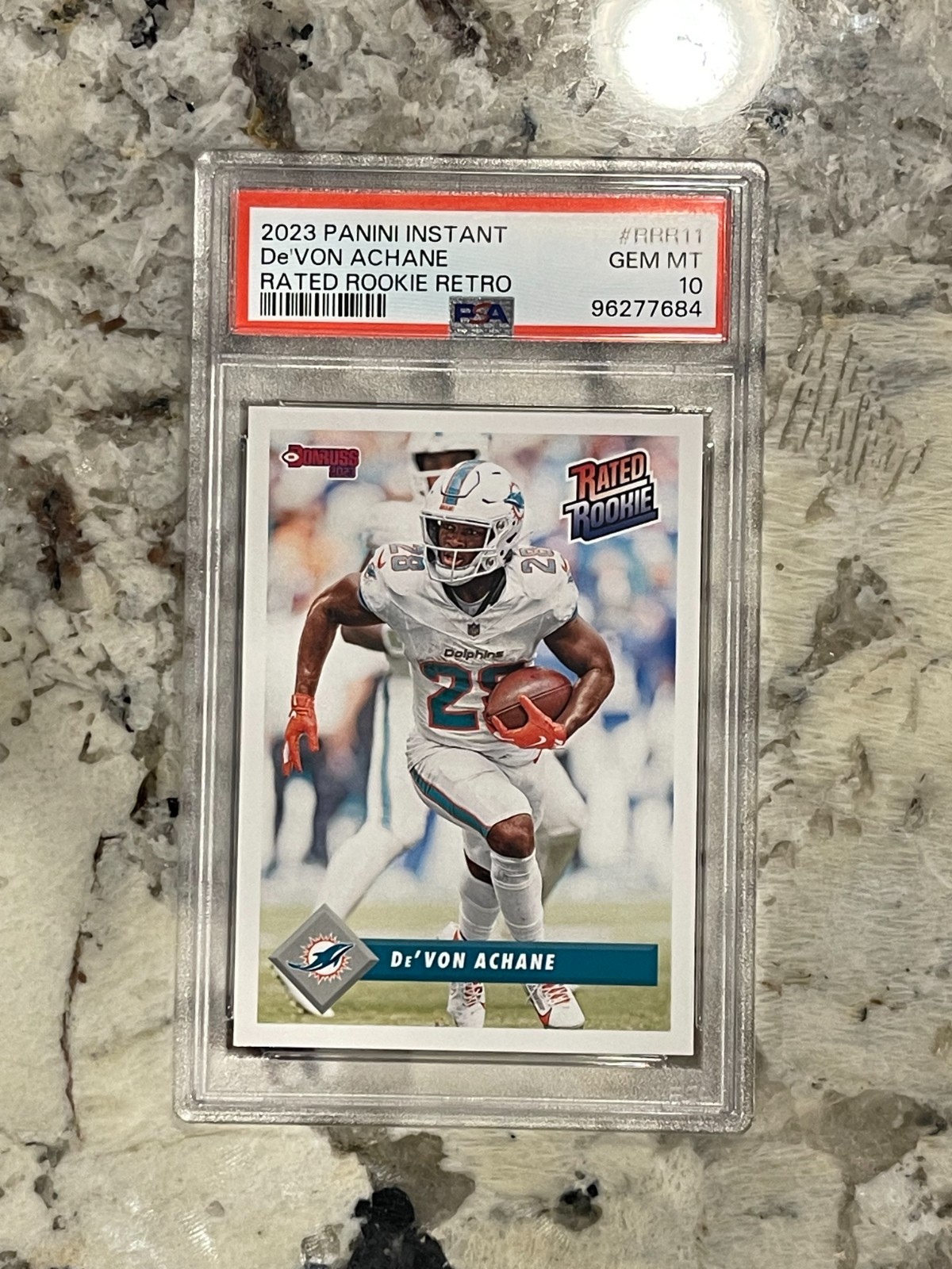 De'Von Achane Panini Instant Rated Rookie Retro #RRR11 Base