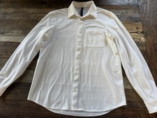 Lululemon Commission Long Sleeve Button Up Shirt White Medium 4 Way Stretch