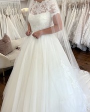 Morilee D3685 Tulle Wedding Dress  Lace Topper