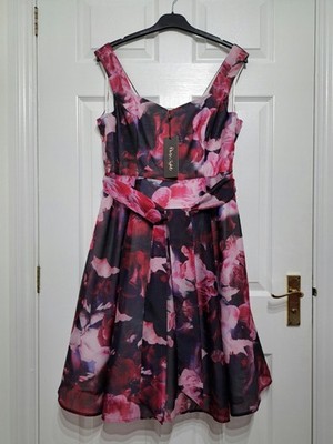 Phase Eight Ninette Kleid bunt UK 16 ärmellos Fit & Flare £140 neu mit Etikett 