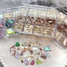 1 Box D&uuml;nne Naturmuschel Splitter Handmade DIY Bastelmaterial Nail Art Zubeh&ouml;r