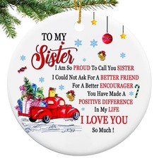 Sister Christmas Ornaments 2025,Sister Ornament for a