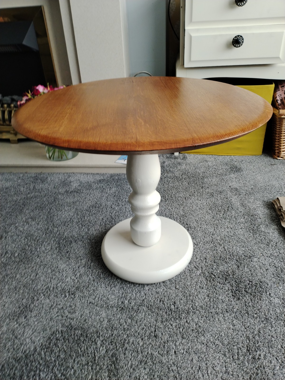 Solid Oak Wine Barrel side Table