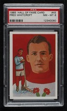 1985 Cartophilium Hockey Hall of Fame Fred Whitcroft #45 PSA 8 HOF 0f8