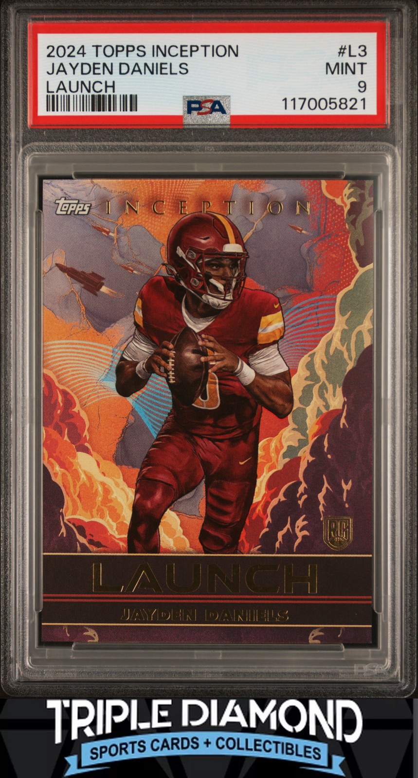 2024 Topps Inception Launch Jayden Daniels Rookie Case Hit PSA 9 Mint BNA292