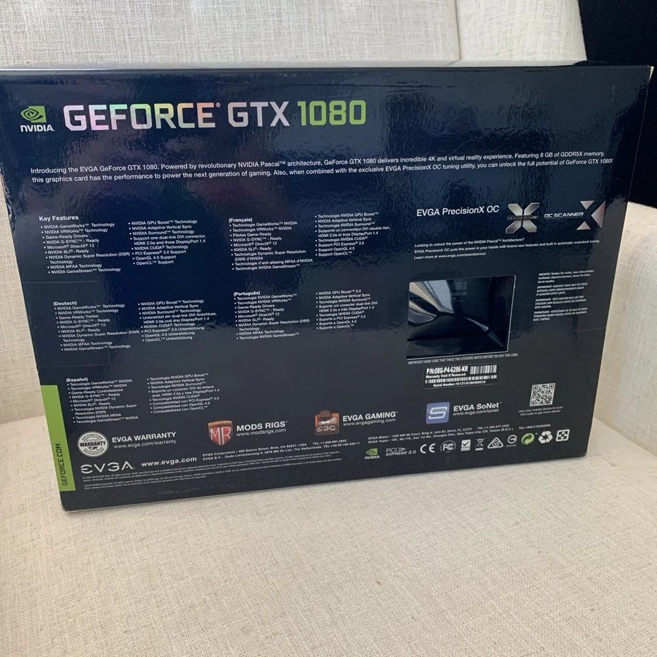 EVGA GeForce GTX 1080 FTW Gaming ACX 3.0 8Gb GDDR5X - Image 3 of 4