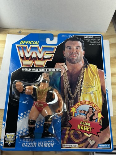 1994 Razor Ramon Blue Card WWE WWF Wrestling Hasbr...