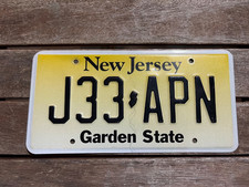 2010s NEW JERSEY LICENSE PLATE J33 APN