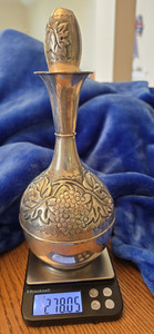 Sterling Silver Liquer Carafe Or Wine Decanter With Stopper Mexico  278 grams