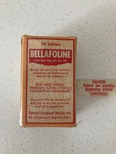Vintage SANDOZ BELLAFOLINE PHARMACEUTICAL Unopened in box cellophane wrapper