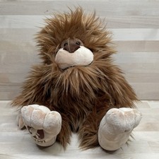 Aurora Plush Bigfoot Stuffed Animal Light Brown Shaggy Furry 12" EUC