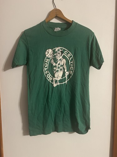Vintage 80s Boston Celtics T Shirt Green Single Stitch NBA Selec-T Tag Sz M