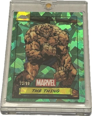 2024 Topps Chrome Marvel The Thing Green Sapphire /99 #91