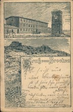 Vorläufer Litho Brocken im Harz, Brockenturm, Brockenhotel - 11542901