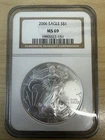 2006 $1 American Silver Eagle NGC MS69 Brown Label
