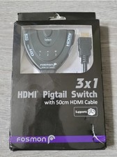 Fosmon 3 X 1 HDMI Pigtail Switch with HDMI Cable