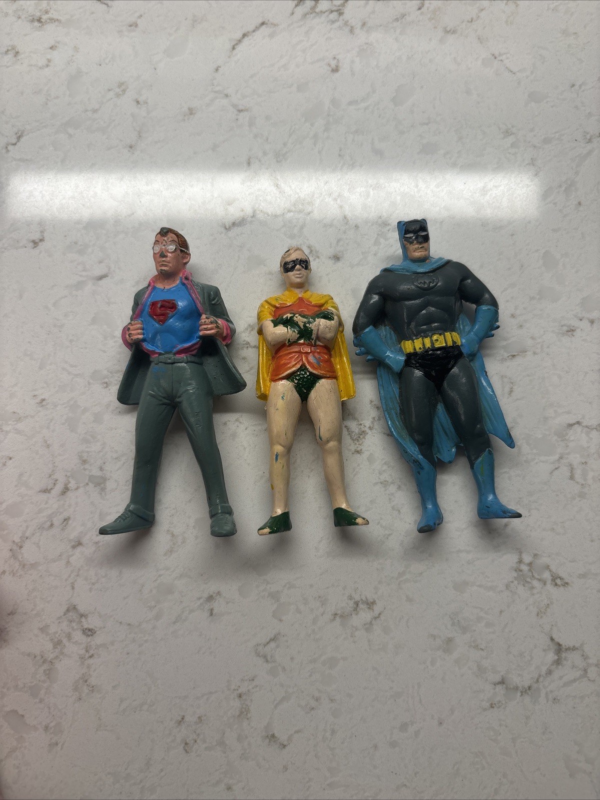 1974 Vintage Batman Robin Superman (Clark Kent) DC Comics Action Figures 4