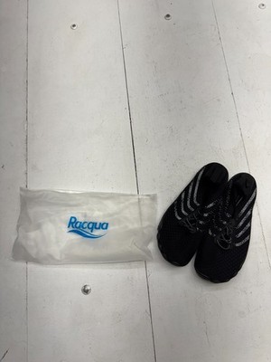 Racqua Solid Black Slip on Mesh Hard Bottom Water Shoes Mens Size 9