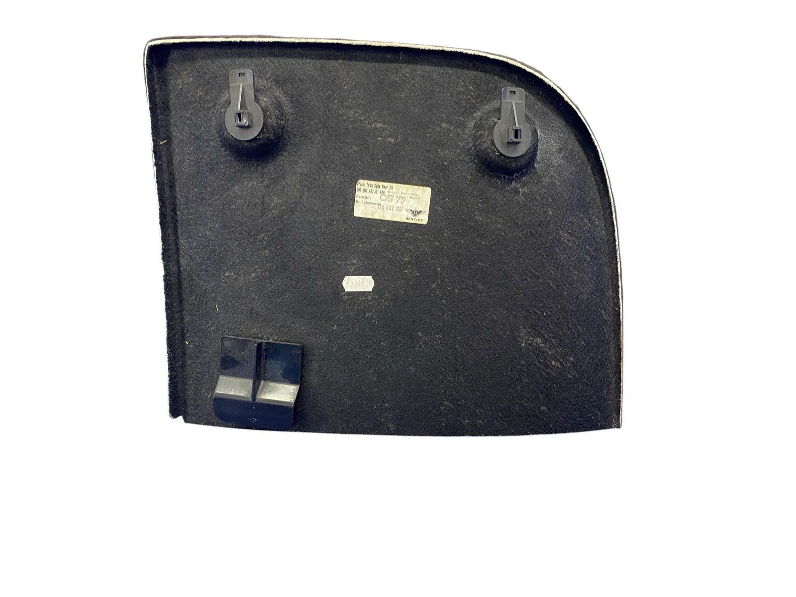 2006-2013  BENTLEY CONTINENTAL LEFT SIDE INTERIOR TRUNK TRIM COVER PANEL CARPET