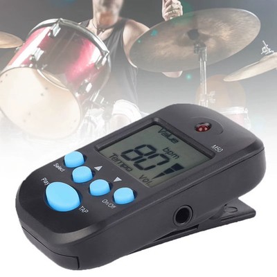 Black Portable LCD Digital Mini Metronome Beat Tempo Usa