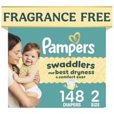Swaddlers Diapers, Size 2 10-22 lbs , 148 Count, Fragrance 2, White