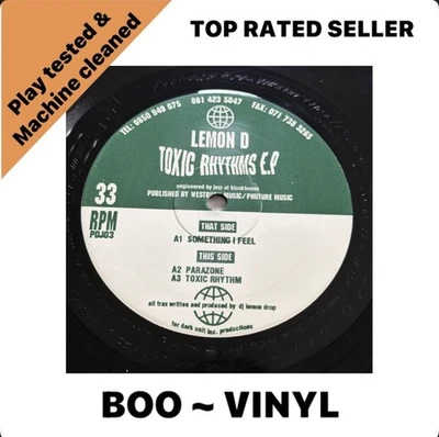 Lemon D – Toxic Rhythms E.P *** Oldskool - Vinyl - Hardcore - Jungle - Rave EX - Image 1 of 4