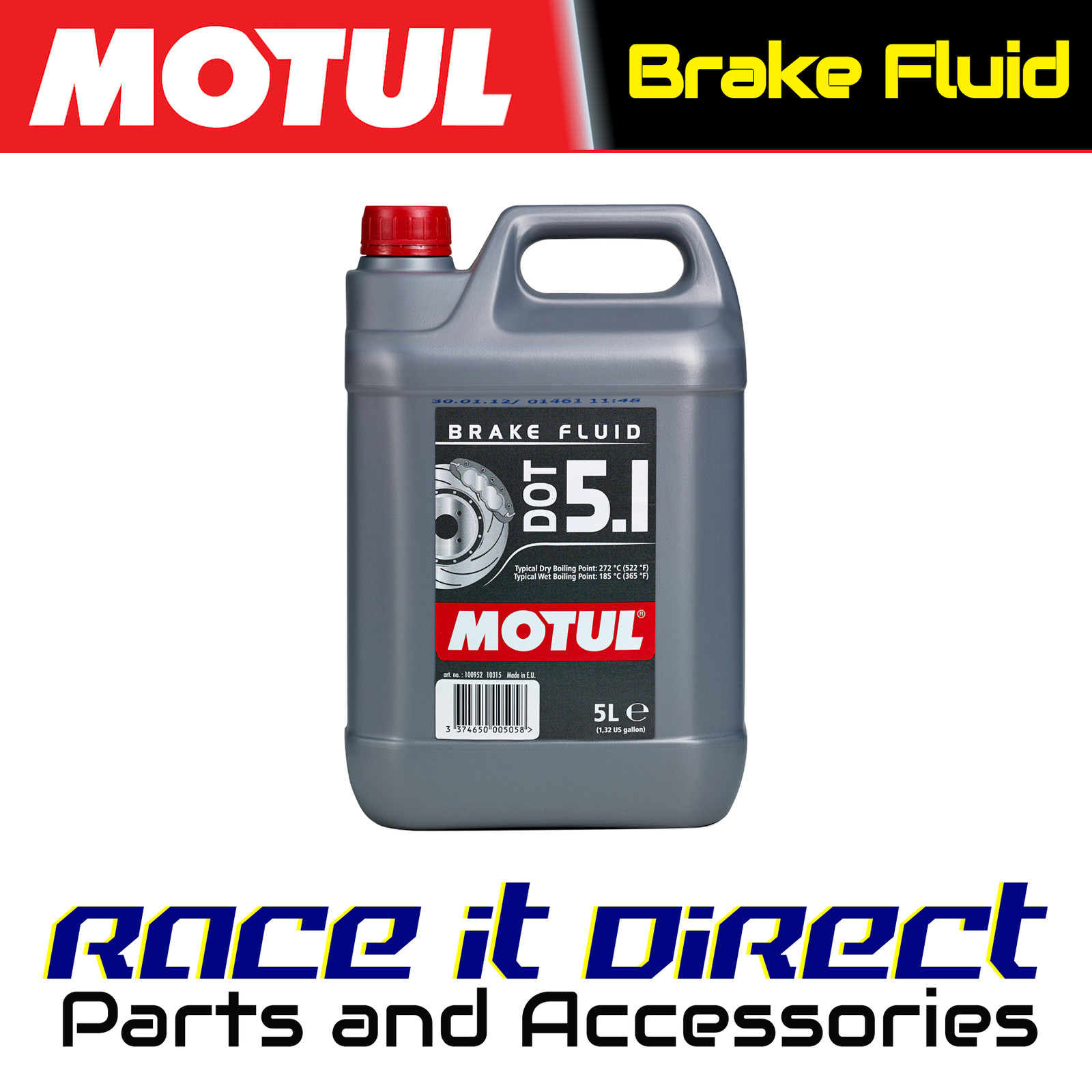 Motul DOT 5.1 Fully Synthetic Brake & Clutch Fluid 5L