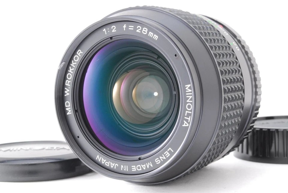 Lente gran angular Minolta MC W.Rokkor 28 mm f/2 incluida en servicio de EE. UU. de JAPÓN COMO NUEVA   Foto 2 de 4