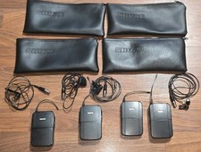 LOT OF FOUR Shure UC1-UA Wireless Body Pack Transmitter 782-806MHz w Mic Case