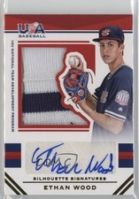 2017 Panini USA Baseball Stars & Stripes Jersey Prime /25 Ethan Wood Auto 0i76
