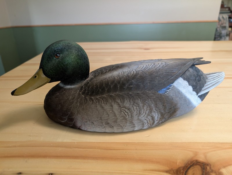 Mallard Duck Resin Hand Painted by Jules A Bouillet