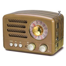 PRUNUS J-160 Retro Vintage AM FM Radio with Bluetooth Speaker, USB/TF Card Pl...