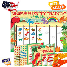Potty Training Chart for Toddlers Dinosaur Reward Chart 194 Stickers Crowns