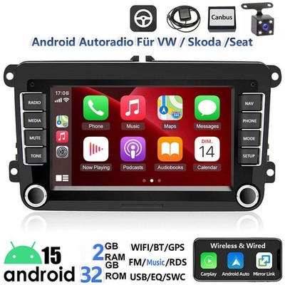 Für VW GOLF 5 6 Plus Touran Caddy T5 Android 15 Autoradio Apple Carplay Navi GPS
