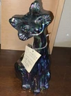 Fenton Iridescent Carnival Glass Winking Alley Cat, Approx 11 Inches Tall