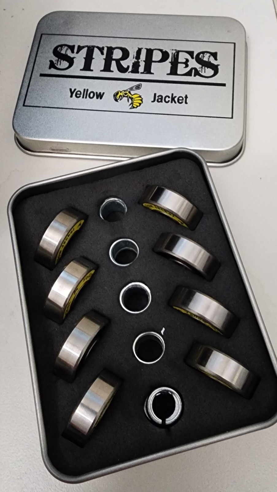 Stripes Yellow Jacket Skateboard Bearings