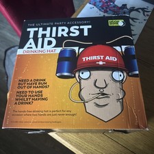 Soporte para casco para beber rojo novedad para sed nuevo en caja divertido regalo