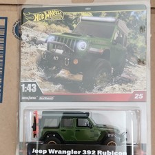 Hot Wheels Premium Real Riders Jeep Wrangler 392 Rubicon 1:43 Green Metal Car